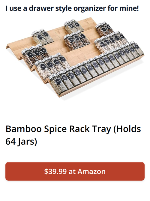 Bamboo Spice Rack