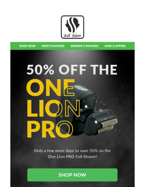 HURRY: 50% Off The One Lion PRO