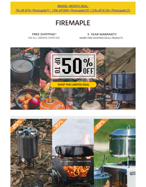 🏕️FIREMAPLE Manager's Choice. Up To 50% OFF On Selected Items. Limited DOUBLE Member Points!!!