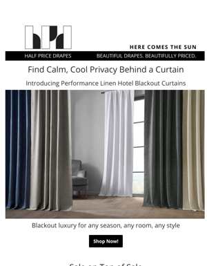 Introducing Performance Linen Hotel Blackout Curtains