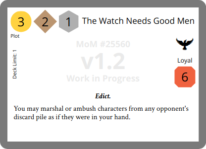 The Watch Needs Good Men