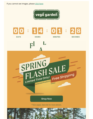Final Call For Our Spring Flash Sale!