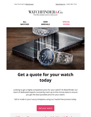 Get A Quote For Your Watch Today