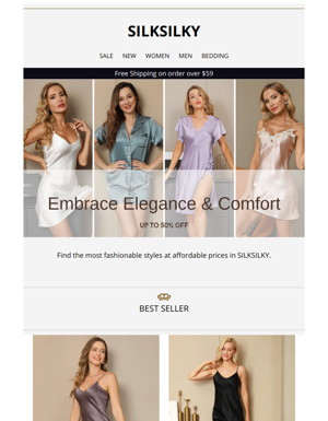 50% Off Silk Pajamas | Embrace Elegance & Comfort ✨