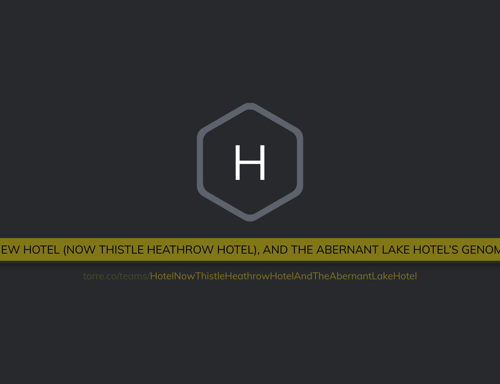 Hotel (now Thistle Heathrow Hotel), and the Abernant Lake Hotel - Torre