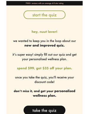 Get A Personalised Wellness Plan With Our Quiz! 🤩