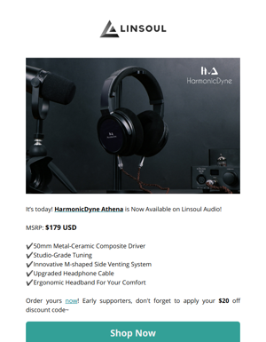 📢 HarmonicDyne Athena Is Launched Now!