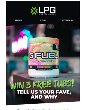 Win 3 G Fuel Tubs