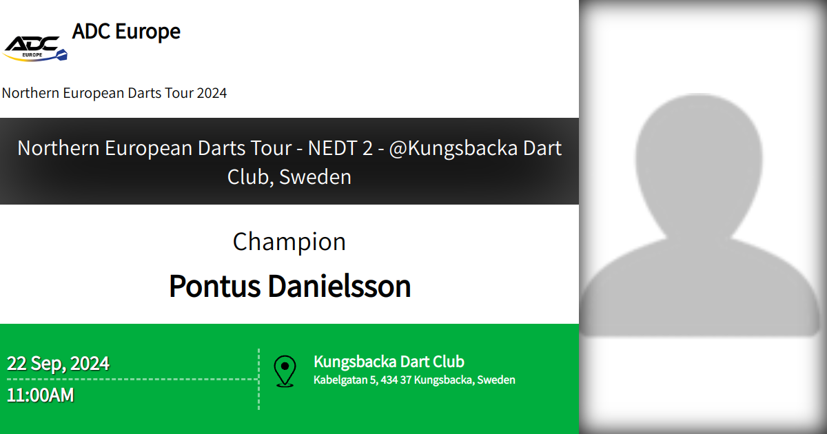 Northern European Darts Tour NEDT 2 Kungsbacka Dart Club, Sweden