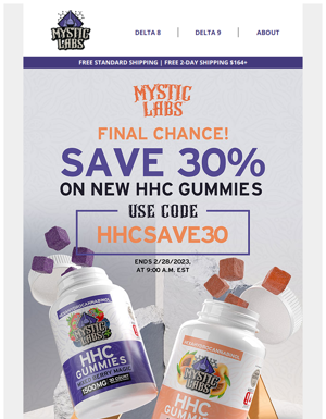 Try NEW HHC Gummies For 30% Off!
