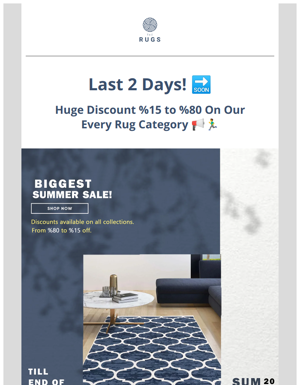 Elevate Your Home Elegance: Hurry ! 2 Days Left To End Huge Rug Discount!🔜