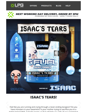 Isaac's Tears Tub Now In Stock