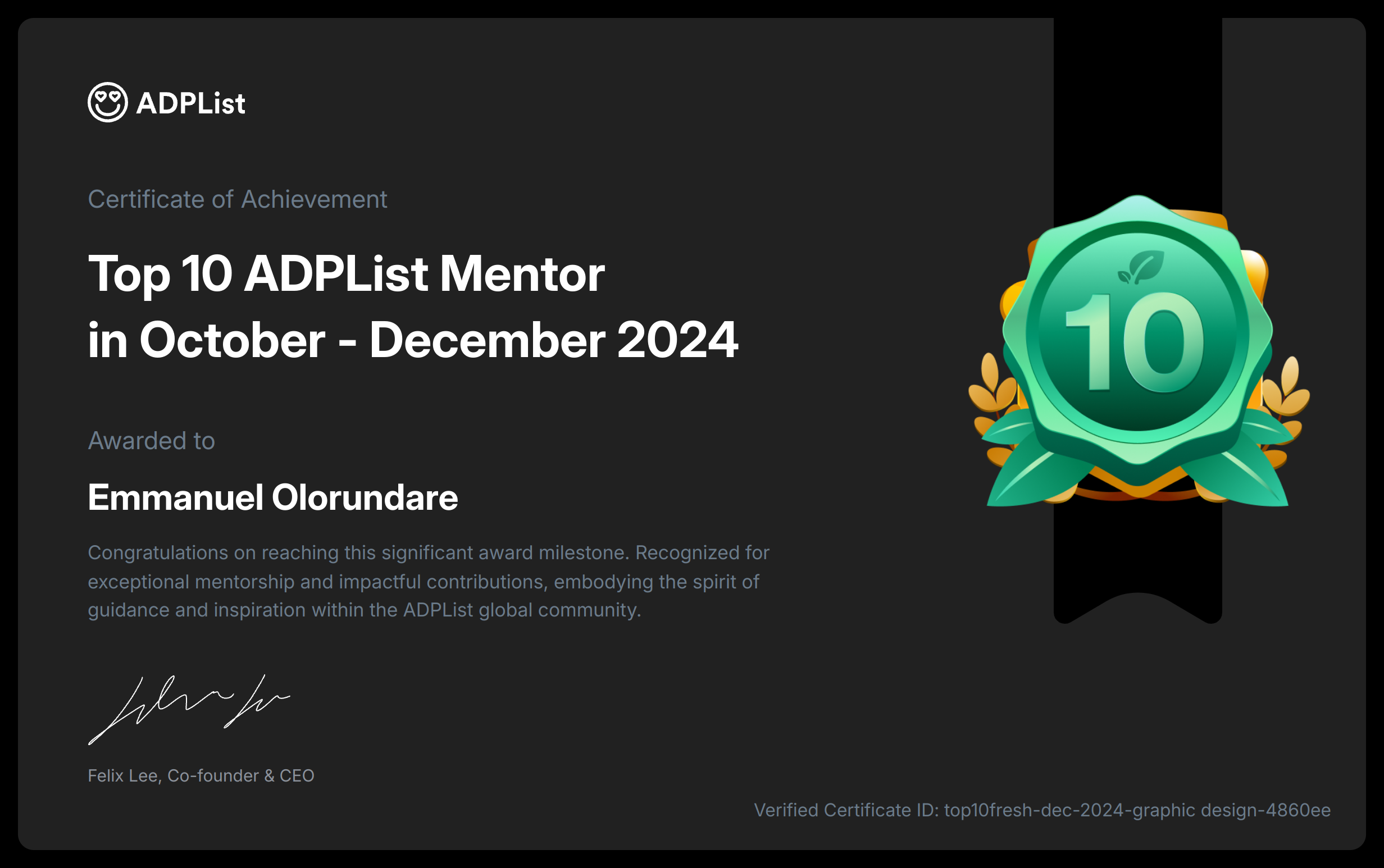 image of certificate