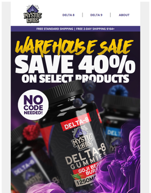 40% Off Select Products!