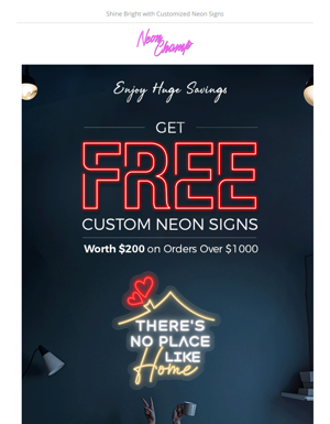 Limited Time Offer: Grab Custom Neon Sign For Free! ⏰
