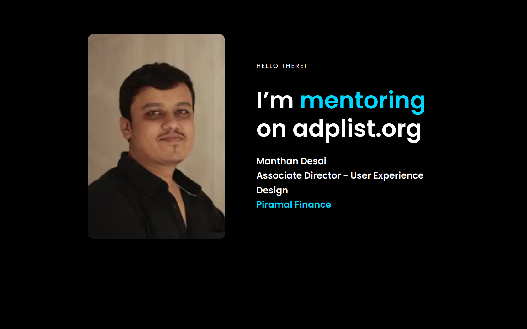 ADPList: Manthan Desai