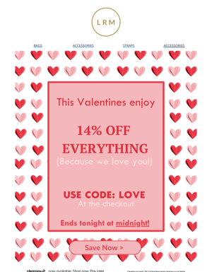 14% Off EVERYTHING! ❤️ 1 Day Only!