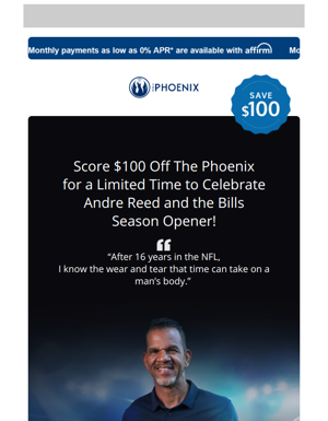 Save $100, Thanks To NFL Star Andre Reed.