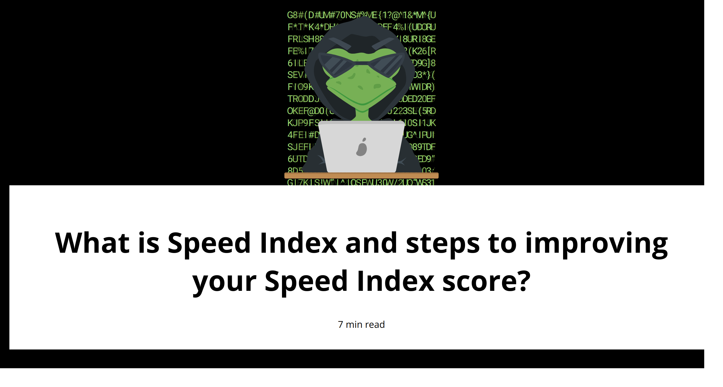 What is Speed Index and steps to improving your Speed Index score?