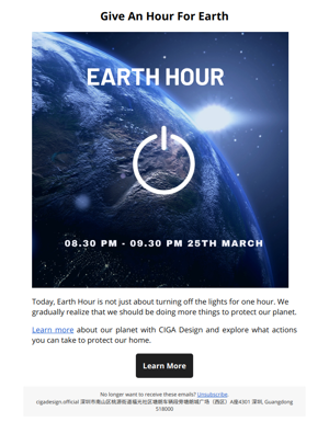 Give An Hour For Earth
