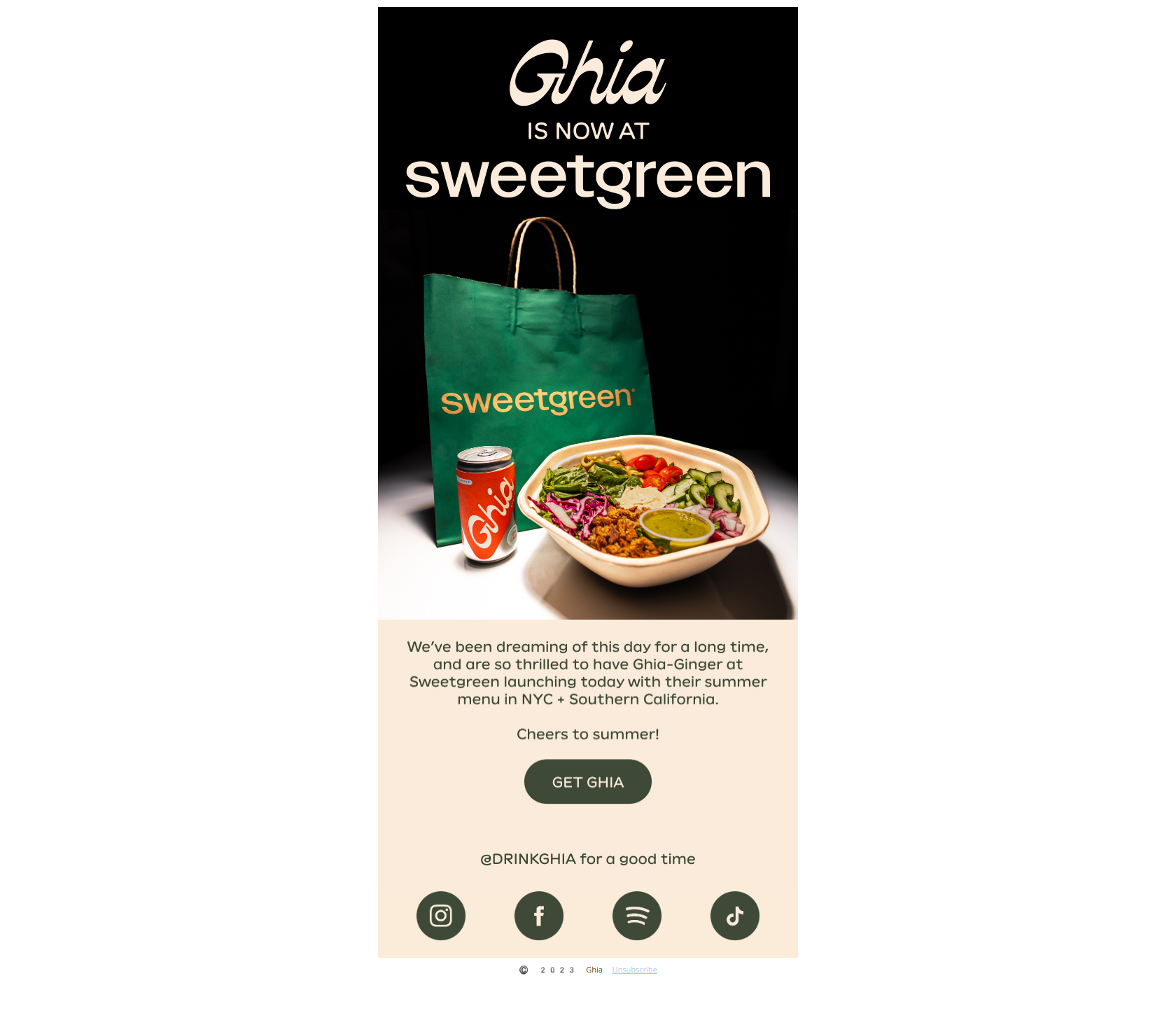 We’re at Sweetgreen!