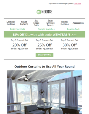 Just Dropped: FADE-RESISTANT Outdoor Curtains