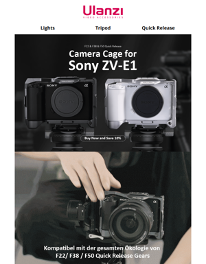 10% Off⚡Introducing Falcam Camera Cage For Sony ZV-E1