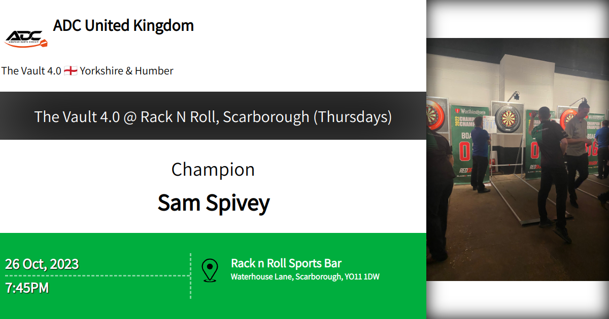 The Vault 4.0 Rack N Roll, Scarborough (Thursdays)