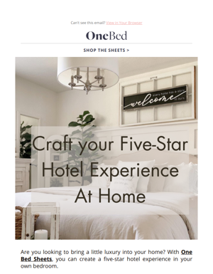 Your Own Five-Star Hotel Experience At Home