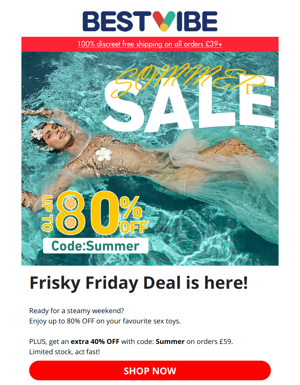 Save Up To 80%! Frisky Friday Faves Await⏰