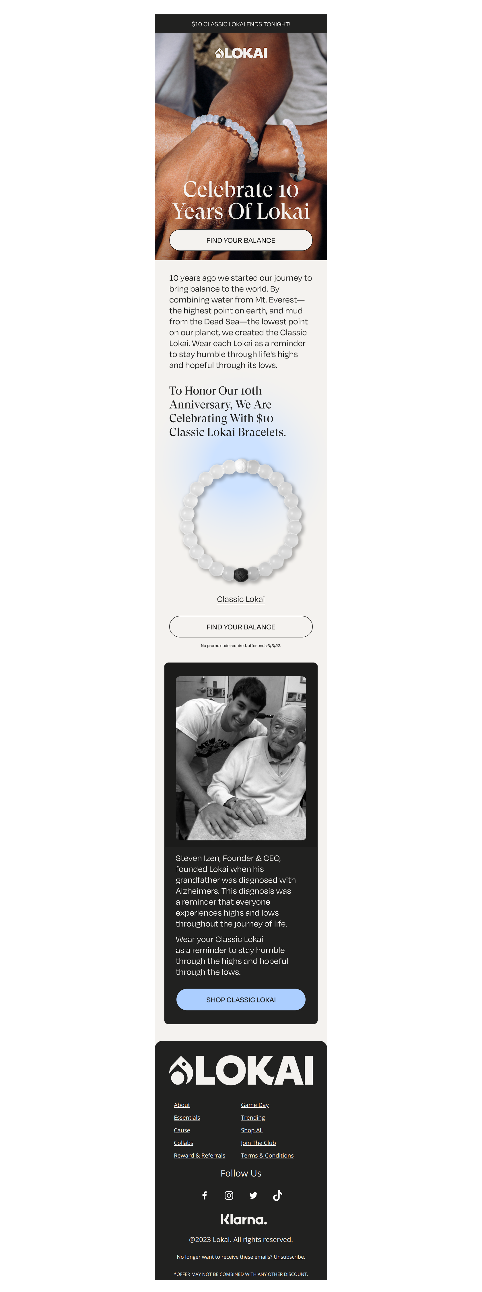 $10 Classic Lokai Ends TONIGHT! 🎈 - Lokai Newsletter