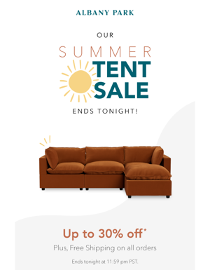 Don’t Miss Out ⛅ Our Summer Tent Sale Is Sizzling Out…