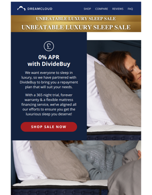 Sleep Now & Pay As Little As £47.22/Month