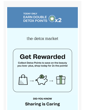 Double Your Savings With Double Detox Points! 🤩