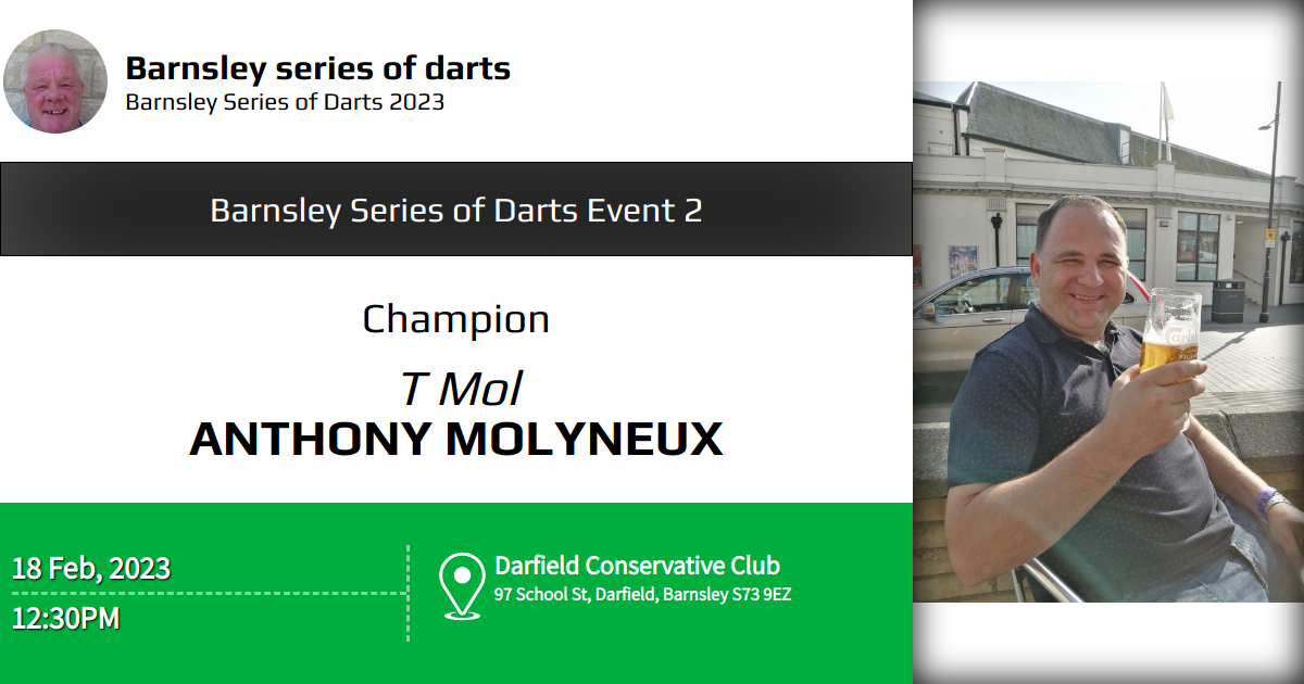 Barnsley Series of Darts Event 2