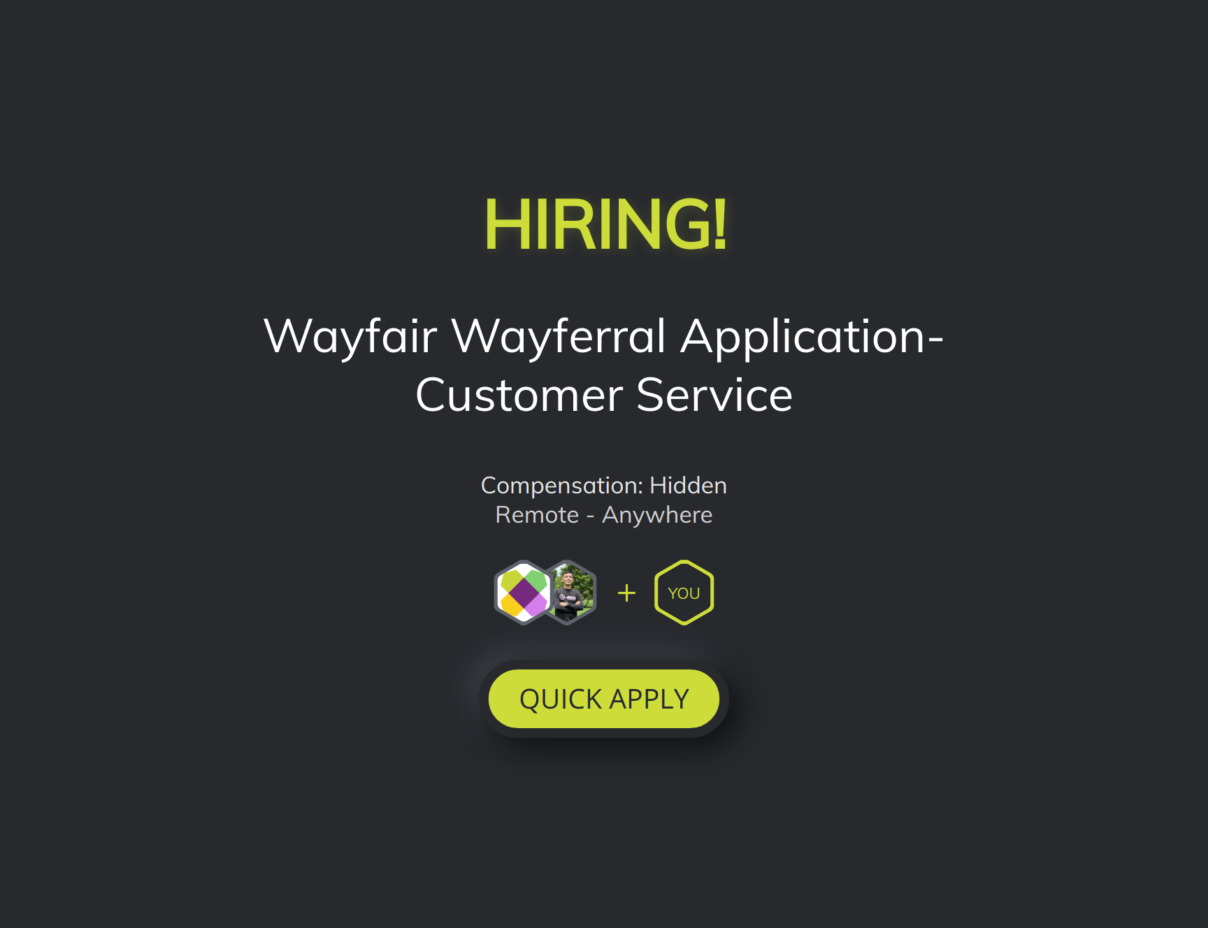 Wayfair Wayferral Application Customer Service