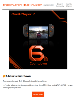 6 Hours Countdown - ONEXPLAYER 2