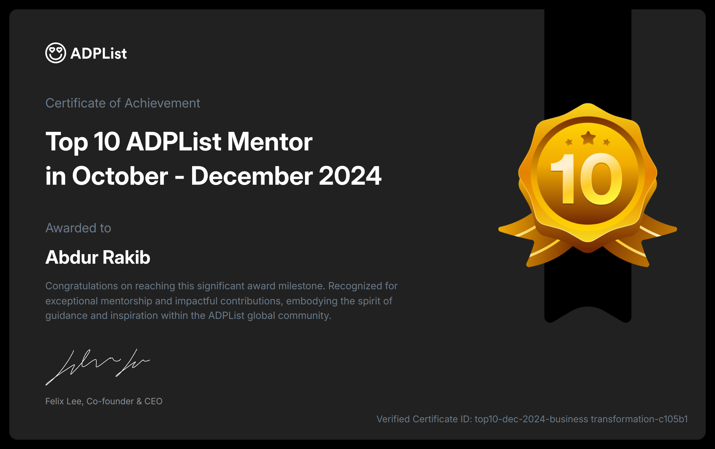 image of certificate