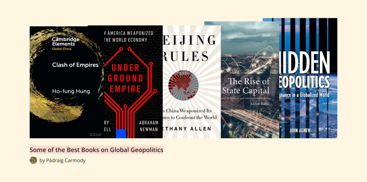 Some of the Best Books on Global Geopolitics | Booklisti