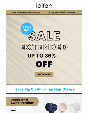 💥 Laifen Hair Dryer: Prime Day Sale Extended! 💥