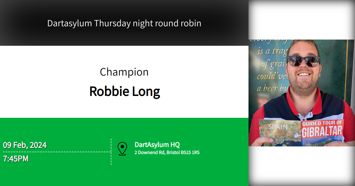 Dartasylum Thursday night round robin