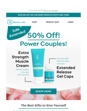 Great News: 50% Off Extended For One Day!