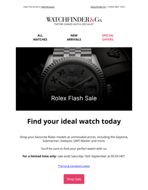 Rolex Flash Sale