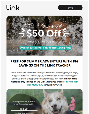 Dive Into Summer Savings With $50 Off The Link Dog Tracker🌊☀️