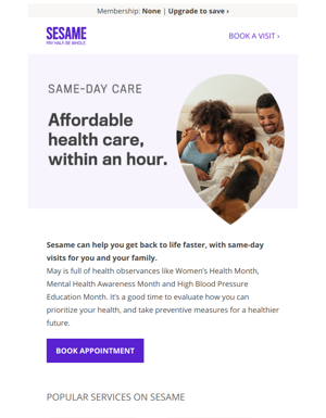 Affordable Health Care — Within An Hour.