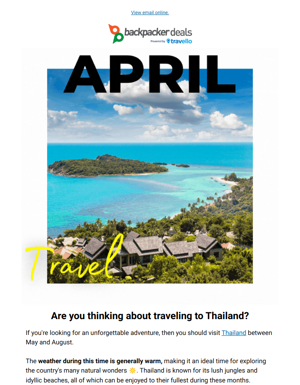 April Travel Inspiration✨