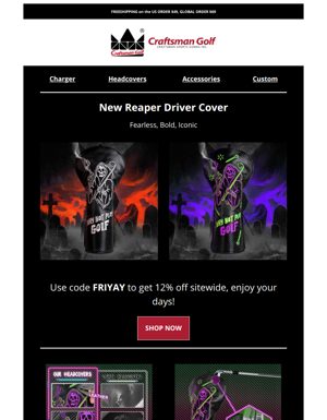 💥FRI-YAY! NEW ARRIVALS! Reaper Driver Cover