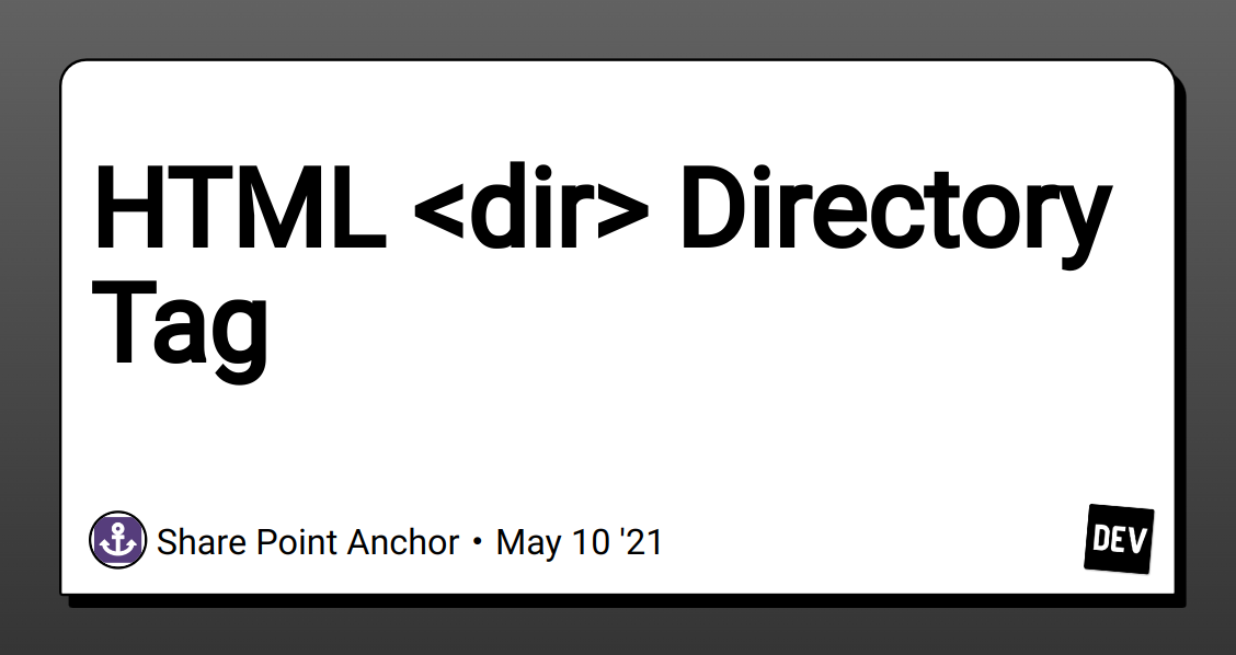 Directory html. Dir html. Dev-tag.