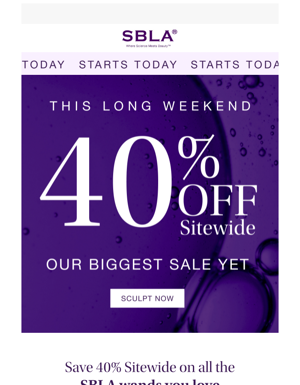 40% Off Sitewide! It's Our Biggest Sale Yet!