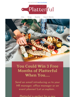 Win 3 Months Of Charcuterie By Sending One Email 😱